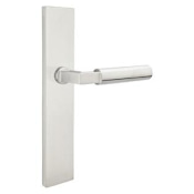 Emtek Door Configuration 1 Passage Multi Point Trim Lever Set with American Cylinder Below Handle Brushed Stainless Steel