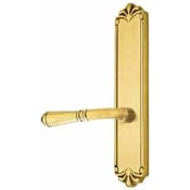 Emtek Designer Brass Door Configuration 2 Thumbturn Multi Point Trim Lever Set with American Cylinder Above Handle French Antique
