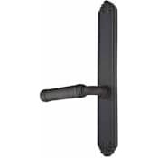 Emtek Lost Wax / Tuscany Bronze Door Configuration 2 Inactive Multi Point Narrow Trim Lever Set with American Cylinder Above Handle Flat Black