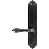 Emtek Lost Wax / Tuscany Bronze Door Configuration 2 Thumbturn Multi Point Trim Lever Set with American Cylinder Above Handle Flat Black