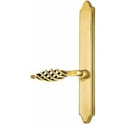 Emtek Classic Brass Door Configuration 2 Inactive Multi Point Narrow Trim Lever Set with American Cylinder Above Handle French Antique