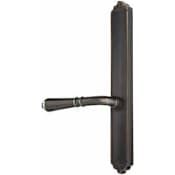 Emtek Designer Brass Door Configuration 2 Thumbturn Multi Point Narrow Trim Lever Set with American Cylinder Above Handle Oil Rubbed Bronze