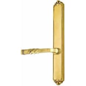 Emtek Designer Brass Door Configuration 2 Thumbturn Multi Point Narrow Trim Lever Set with American Cylinder Above Handle French Antique