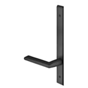 Emtek Brass Modern Door Configuration 2 Inactive Multi Point Narrow Trim Lever Set with American Cylinder Above Handle Flat Black