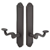 Emtek Lost Wax / Tuscany Bronze Door Configuration 3 Passage Multi Point Trim Lever Set with American Cylinder Above Handle Flat Black