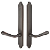 Emtek Classic Brass Door Configuration 3 Inactive Multi Point Trim Lever Set with American Cylinder Above Handle Oil Rubbed Bronze