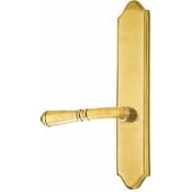 Emtek Classic Brass Door Configuration 3 Inactive Multi Point Trim Lever Set with American Cylinder Above Handle French Antique