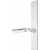 Emtek Brass Modern Door Configuration 3 Inactive Multi Point Narrow Trim Lever Set with American Cylinder Above Handle Brushed Stainless Steel