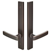 Emtek Brass Modern Door Configuration 3 Inactive Multi Point Narrow Trim Lever Set with American Cylinder Above Handle Oil Rubbed Bronze