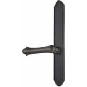 Emtek Lost Wax / Tuscany Bronze Door Configuration 4 Inactive Multi Point Narrow Trim Lever Set with American Cylinder Above Handle Flat Black