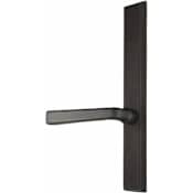 Emtek Sandcast Bronze Door Configuration 4 Inactive Multi Point Narrow Trim Lever Set with American Cylinder Above Handle Medium Bronze