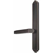 Emtek Designer Brass Door Configuration 4 Inactive Multi Point Narrow Trim Lever Set with American Cylinder Above Handle Oil Rubbed Bronze