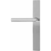 Emtek Brass Modern Door Configuration 4 Thumbturn Multi Point Narrow Trim Lever Set with American Cylinder Above Handle Brushed Stainless Steel