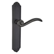 Emtek Lost Wax / Tuscany Bronze Door Configuration 6 Patio Multi Point Trim Lever Set with American Cylinder Below Handle Flat Black