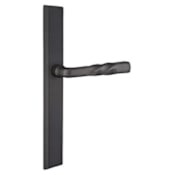 Emtek Sandcast Bronze Door Configuration 6 Inactive Multi Point Narrow Trim Lever Set with American Cylinder Below Handle Flat Black