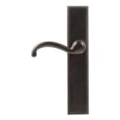 Emtek Sandcast Bronze Door Configuration 6 Keyed Entry Multi Point Trim Lever Set with American Cylinder Below Handle Flat Black