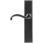 Emtek Sandcast Bronze Door Configuration 6 Inactive Multi Point Trim Lever Set with American Cylinder Below Handle Flat Black