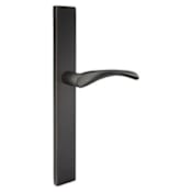 Emtek Brass Modern Door Configuration 6 Passage Multi Point Narrow Trim Lever Set with American Cylinder Below Handle Oil Rubbed Bronze