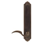 Emtek Lost Wax / Tuscany Bronze Door Configuration 7 Inactive Multi Point Trim Lever Set with American Cylinder Above Handle Flat Black