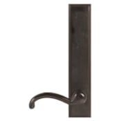 Emtek Sandcast Bronze Door Configuration 7 Patio Multi Point Trim Lever Set with American Cylinder Above Handle Flat Black