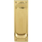 Emtek 7-1/2" Height Solid Brass Passage Pocket Door Mortise Latch Polished Brass