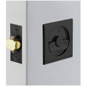 Emtek Square Tubular 2-1/2" Privacy Pocket Door Lock Flat Black