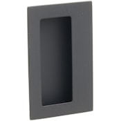 Emtek 2 and 3 Inch Center to Center Flush Cabinet Pull Flat Black
