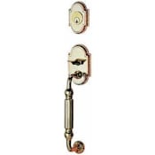 Emtek Jackson Dummy Designer Brass Mortise Handleset Lifetime Polished Brass