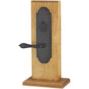Emtek Octagon Mortise Style Complete Dummy Set from the Tuscany Bronze Collection Flat Black