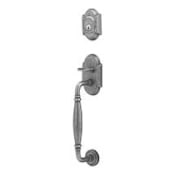 Emtek Normandy Single Cylinder Keyed Entry Wrought Steel Sectional Mortise Handleset Satin Steel