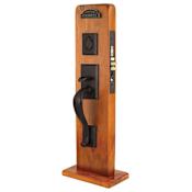 Emtek Rectangular Single Cylinder Keyed Entry Sandcast Bronze Sectional Mortise Handleset Flat Black