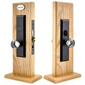 Emtek Harrison Single Cylinder Mortise Entry Set from the American Classic Collection Flat Black