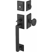 Emtek Hamden Full Dummy Handleset from the American Classic Collection Flat Black