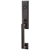 Emtek Wilshire Single Cylinder Keyed Entry Handleset from the Classic Brass Collection Flat Black