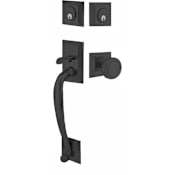 Emtek Franklin Series Double Cylinder Keyed Entry Handleset From the American Classic Collection Flat Black