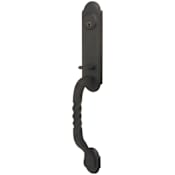 Emtek San Carlos Dummy Wrought Steel Monolithic Handleset Flat Black