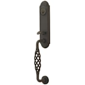 Emtek Lafayette Single Cylinder Keyed Entry Wrought Steel Monolithic Handleset Flat Black