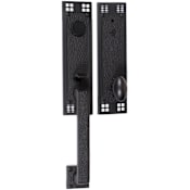Emtek Arts and Crafts One Piece Dummy Door Handleset Flat Black