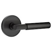 Emtek Myles Reversible Non-Turning Two-Sided Dummy Door Lever Set from the Brass Modern Collection Flat Black