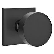 Emtek Round Reversible Non-Turning Two-Sided Dummy Door Knob Set from the Brass Modern Collection Flat Black