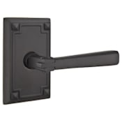 Emtek Arts and Crafts Passage Leverset from the Designer Brass Collection Flat Black