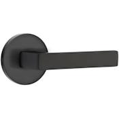 Emtek Dumont Passage Door Lever Set from the Brass Modern Collection Flat Black