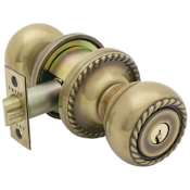 Emtek Rope Knob Entry Set Designer Brass Knobset French Antique