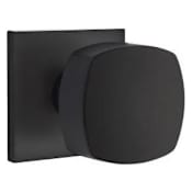 Emtek Freestone Passage Door Knob Set with Square Rose from the Urban Modern Collection Flat Black