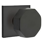 Emtek Octagon Knob Brass Modern Privacy Knobset Flat Black