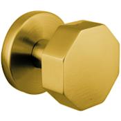 Emtek Octagon Knob Brass Modern Privacy Knobset Satin Brass