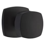 Emtek Freestone Privacy Door Knob Set with Urban Modern Rose from the Urban Modern Collection Flat Black