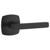 Emtek Freestone Right Handed Privacy Door Lever Set with Urban Modern Rose from the Urban Modern Collection Flat Black