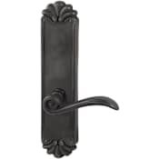 Emtek 8-1/4" Height #16 Style Sideplate Tuscany Bronze Passage Entry Set Flat Black