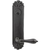 Emtek 10-1/8" Height #16 Style Sideplate Tuscany Bronze Dummy Keyed Set Flat Black